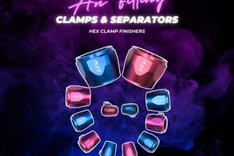 FLEX Hex Hose Finishing Clamps Aluminium Klem Selang Variasi AN 4 6 8 10 12 28