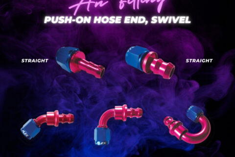 Flex Performance Push On Hose End Fitting AN4 AN6 AN8 AN10 AN12 AN16 Swivel Original | Flex Push On Fitting AN Series Swivel Blue Red Forged Hose End High Performance