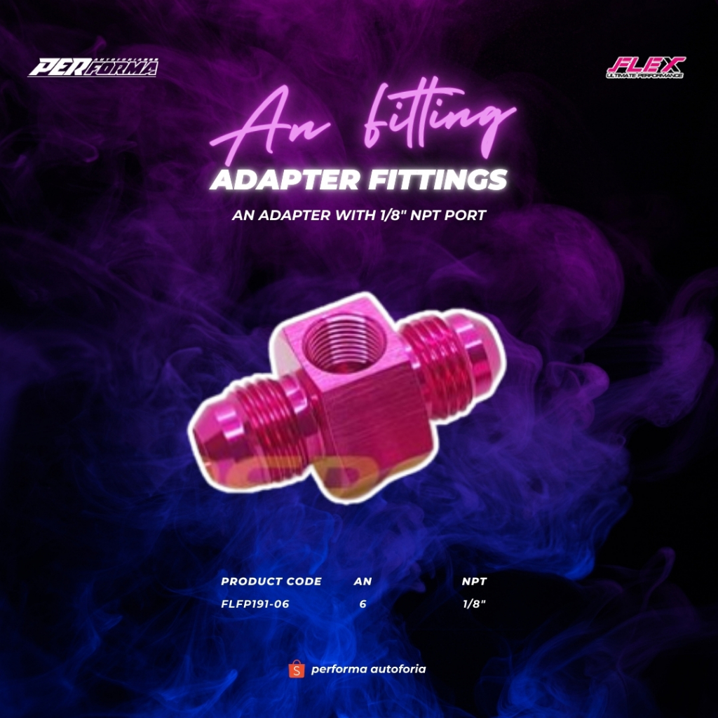 FLEX Performance NPT to Barb Connector - Sambungan Selang Oil Cooler dan Radiator - Gambar 4