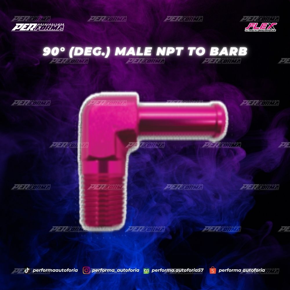 90° Male NPT to Barb Adapter FULL